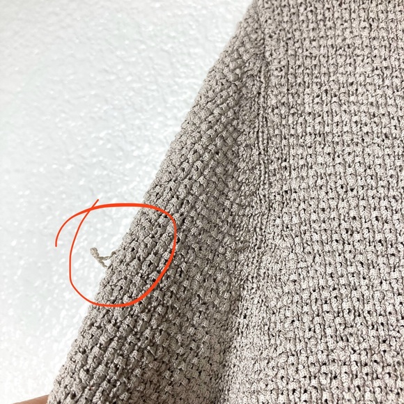 Eileen Fisher Silk Blend Knitted Ivory Sweater Women's Large Long Sleeves V neck - Picture 8 of 16